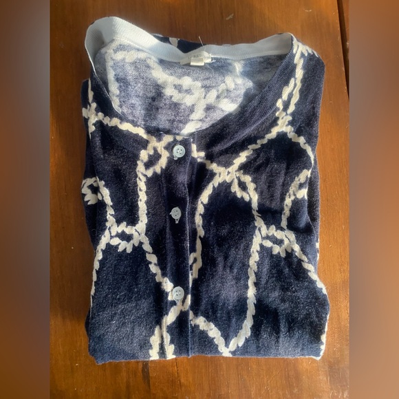 Vintage Nautical J.Crew Cotton Cardigan - Picture 3 of 5